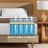 BedStory Full Size Mattress Firm - 14 Inch Hybrid Mattress with Orthopedic Spinal Support, Advanced Pocket Springs and Motion Isolation Technology, Fiberglass-Free, CertiPUR-US Certified BedStory