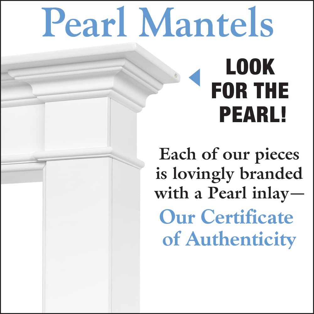 Pearl Mantels Harmonious and Elegant MDF Mantel Surround, 48", Crisp White