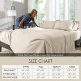 ClevaHome King Size Sheet Set - 6 Piece Soft Breathable Luxury Bed Sheet Set - Shrinkage & Fade Resistant Embroidered Bedding Sheet with Deep Pocket, 2 Extra Pillowcases (King, Oat Milk) Cleva