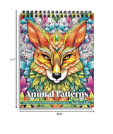 SOUTHERN LOTUS Animal Patterns Spiral Coloring Book Wirebound Hardcover Papers With Relaxing Animals Mandala Drawings Color Pages For Adults Women Seniors Mindfulness Relaxation Anxiety Relief SOUTHERN LOTUS