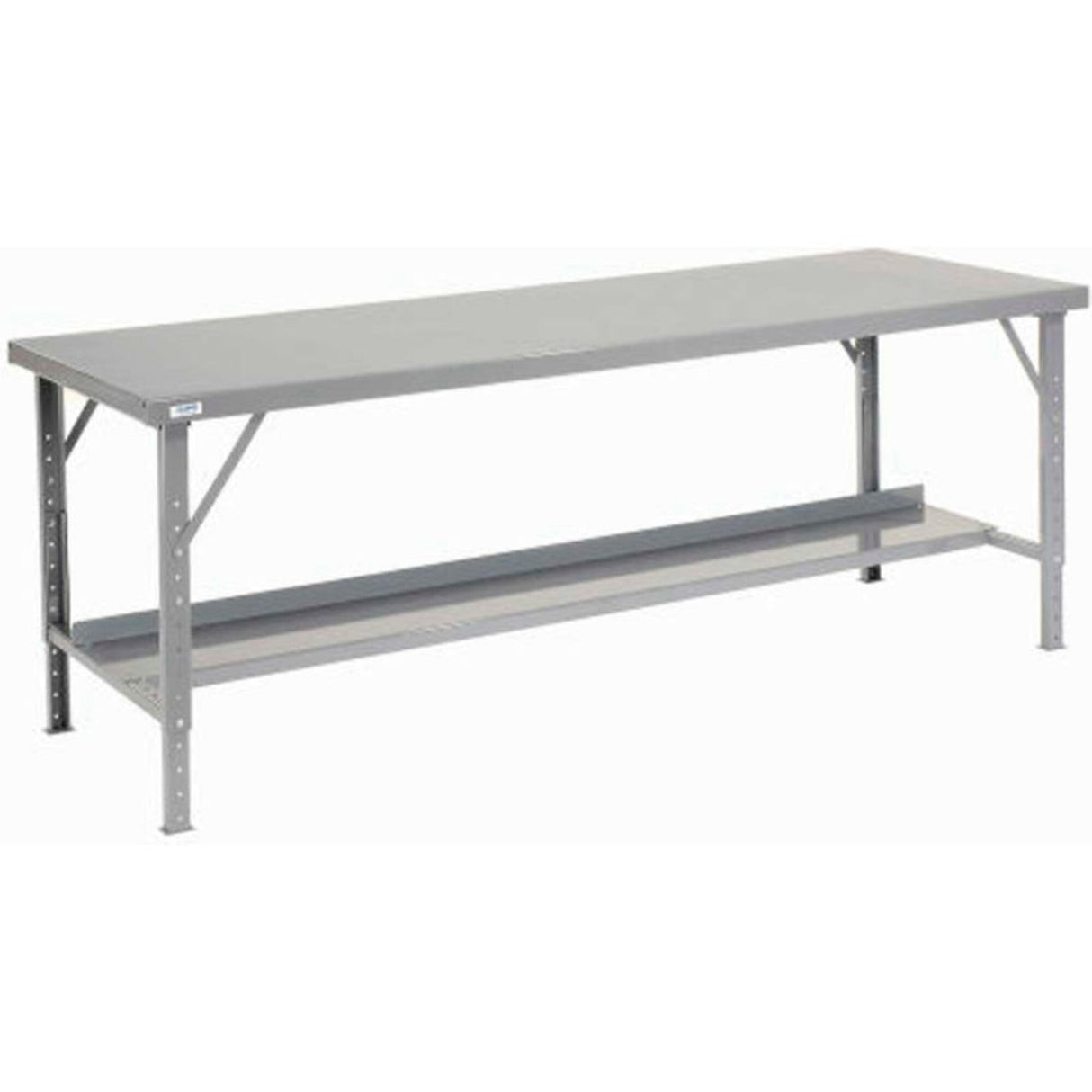 Global Industrial Heavy Duty Workbench w/Steel Square Edge Top, 84"W x 48"D, Gray Global Industrial