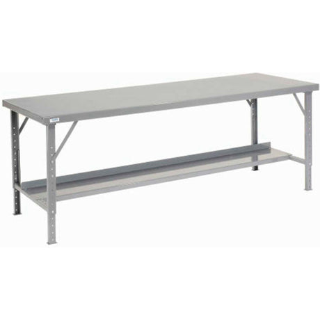 Global Industrial Heavy-Duty Extra Long Folding Assembly Workbench, 84" W x 28" D, Gray Global Industrial