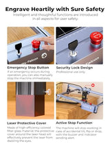 Creality 10W Laser Engraver, Falcon Pro with 3-in-1 Laser for Wood Engraving, 72000mW Efficient Laser Engraving Machine Fit, for Wood, Metal, Paper, Acrylic, Leather, Glass Tumbler Ring, 17" x 16" Creality