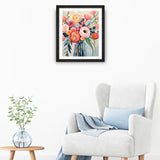 Natuyalo Flowers Paint by Numbers Kit for Adults - Flowers in a Vase Paint by Number on Canvas Without Frame, DIY Acrylic Painting for Ideal Gift Home Wall Decor (16x20 Inch) Natuyalo