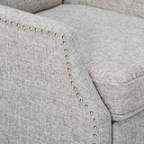 GDFStudio Christopher Knight Home Wescott Traditional Fabric Recliner, Light Grey Tweed GDFStudio