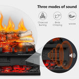 R.W.FLAME Electric Fireplace Log Heater,20" Fireplace Inserts with Crackling Sound,5 Flame Brightness,Heater 750W/1500W,Remote Control&Timer,Overheating Protection for Home and Office Decor R.W.FLAME