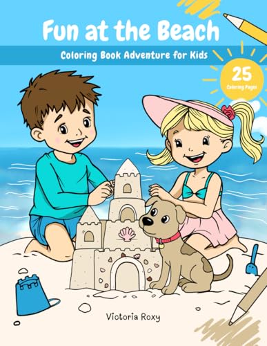 Fun at the Beach: Coloring Book Adventure for Kids WoodArtSupply