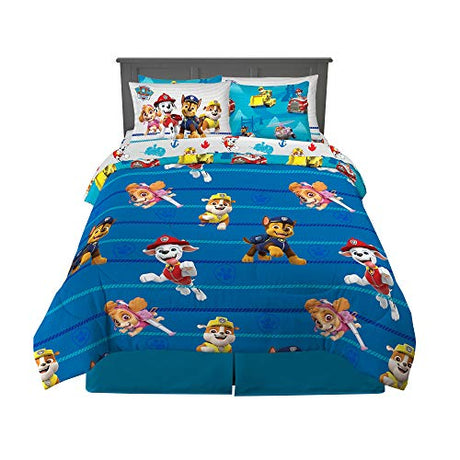 Franco Kids Bedding Super Soft Comforter and Sheet Set with Sham, 7 Piece Full Size, Paw Patrol Franco