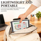 Embroidery Stitch Book Kit for Adults & DIY Craft Lovers,Portable Embroidery Kit for Beginners Enthusiasts,Includes Guide to 106 Patterns with Tools & Tutorials and 86-Piece Sewing Tool Kit(1 Set)