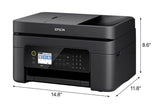 Epson Workforce WF-2850 All-in-One Wireless Color Inkjet Printer, Black - Print Scan Copy Fax - 10 ppm, 5760 x 1440 dpi, Auto 2-Sided Printing, 30-Sheet ADF, Voice-Activated, Vertluna Printer_Cable Epson