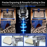 ATOMSTACK Swift 7W Laser Engraver, Swift 7W Laser Cutter, 0.06mm High Accuracy Laser Engraving Machine for Wood and Metal, Dark Acrylic, Glass, Leather Blue ATOMSTACK