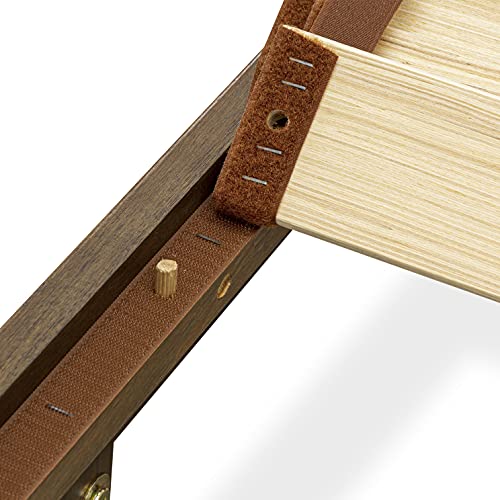 East West Furniture DNP-22-Q Walnut Queen Platform Bed Frame with Solid Wood Legs East West Furniture