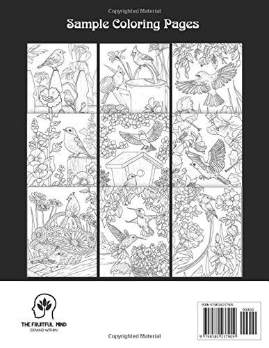 Songbirds Coloring Book: An Adult Coloring Book Featuring Beautiful Songbirds, Exquisite Flowers and Relaxing Nature Scenes Majosta