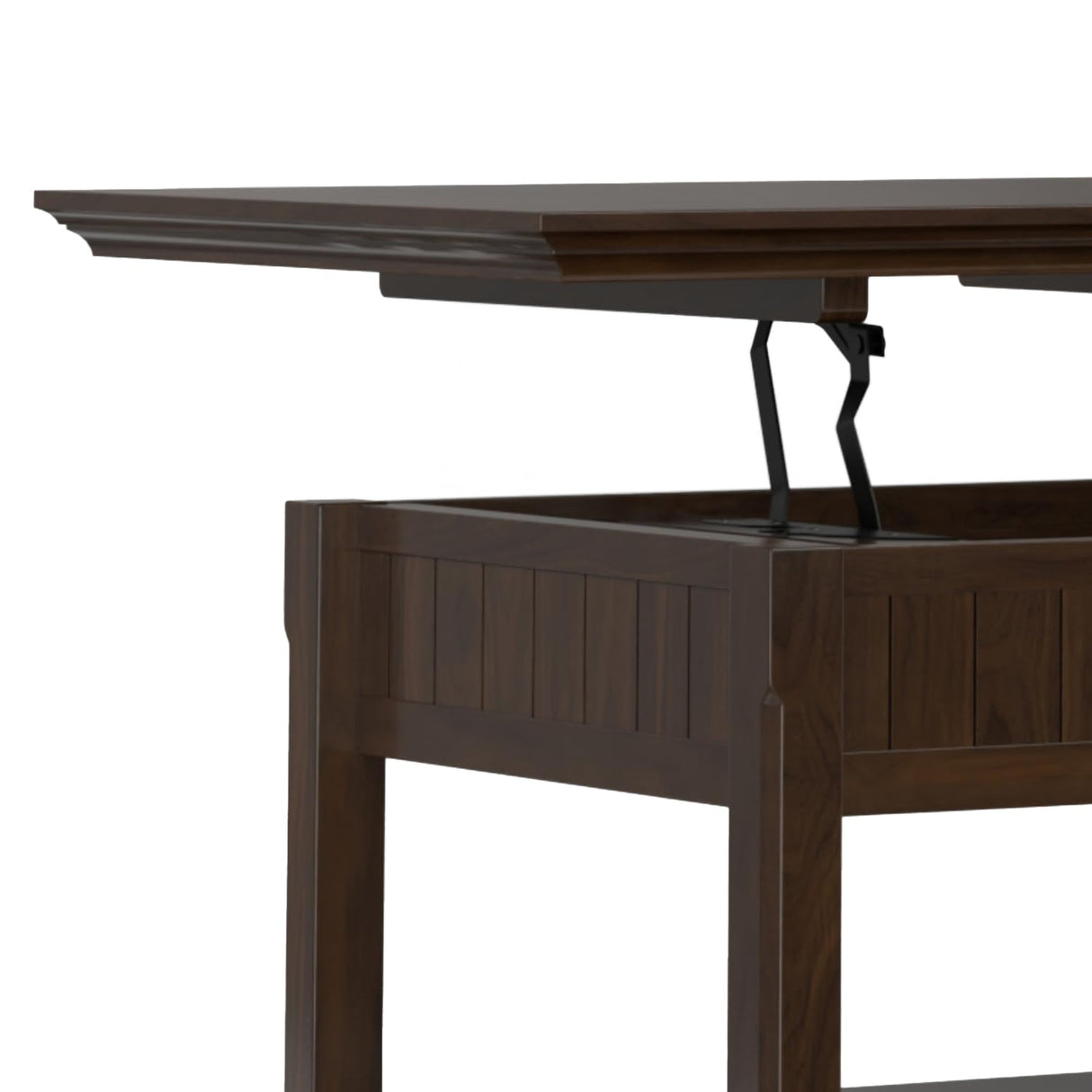 SIMPLIHOME Acadian Solid Wood 48 inch Wide Rectangle Transitional Lift Top Coffee Table in Brunette Brown for The Living Room and Family Room SIMPLIHOME