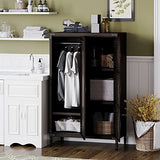 Letaya Metal Locker Storage Cabinet,55" Steel Retro Wardrobe,4 Doors Lockable,Adjustable Feet Organizer Locker for Employees Home Office School Gym (4 Door) Letaya