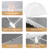 NEPAK 6 Large and Tall Food Covers, 17"x17" Food Tents Food Covers for Outdoors,Pop-up Mesh Food Covers Nets for Outside,Screen Tents,Parties Picnics, BBQ,Reusable and Collapsible NEPAK