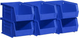 Akro-Mils 30210 AkroBins Plastic Storage Bins, Space-Saving Stackable Bins for Garage, Pantry, Craft Organization, 5" x 4" x 3", Blue, 6-Pack Akro-Mils