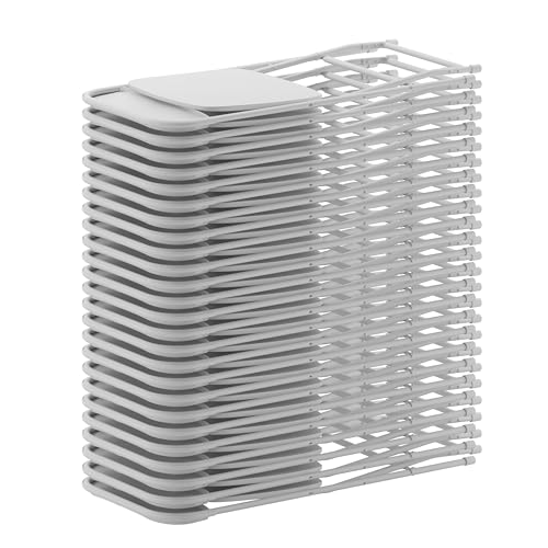 Flash Furniture Hercules Series Plastic Folding Chair - White - 4 Pack 650LB Weight Capacity Comfortable Event Chair-Lightweight Folding Chair Flash Furniture