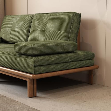 Lartis 78.7" Sofa Bed, Sleeper Pull Out Couch, Modern Couch Convertible Modern Futon for Living Room/Apartment/Bedroom, Modular Design Sofa,Full Solid Wood Frame Lartis
