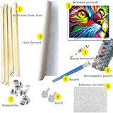 Tucocoo Graffitic Eiffel Tower Paint by Number America Cityscape DIY Oil Painting on Canvas with Brushes Acrylic Landscape Paint by Numbers for Adults Beginner 16x20 Inch Home Decor（Without Frame） Tucocoo