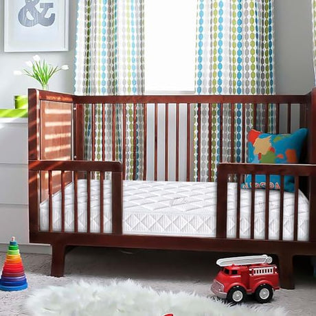 Letmxiu Premium Crib & Toddler Mattress,100% Knitted Fabric, Premium Fleece Surface-Hypoallergenic, 5" Thick Firm Soft Crib Mattress, Non-Toxic - Fits Standard Cribs & Toddler Beds Letmxiu