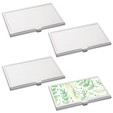 ZUYYON 4 Pcs Sublimation Blank Business Card Holder Metal Organizer Card Case Pocket Heat Transfer Blank Card Carrier Case DIY Business Card Case for Men Women ZUYYON