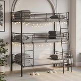 Bellemave Twin Triple Bunk Bed for 3, bunk Bed for 3 Person, 3 bunk beds for Kids/Adults/Teenagers, Black Bellemave