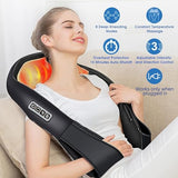 AERLANG Shiatsu Back and Neck Massager, Back Massager Deep Tissue Kneading Neck and Shoulder Massage with Heat, Electric Massage Pillow Fathers Day Gift Ideas from Daughter Son(NOT Cordless) AERLANG