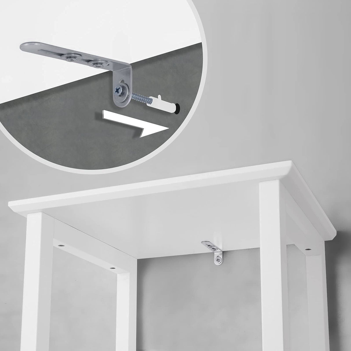 VASAGLE Storage Cabinet, Slim Linen Tower with Drawer and Door, for Living Room, Bathroom, Bedroom, 15.7 x 12.6 x 63 Inches, White UBBC63WT VASAGLE