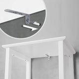 VASAGLE Storage Cabinet, Slim Linen Tower with Drawer and Door, for Living Room, Bathroom, Bedroom, 15.7 x 12.6 x 63 Inches, White UBBC63WT VASAGLE