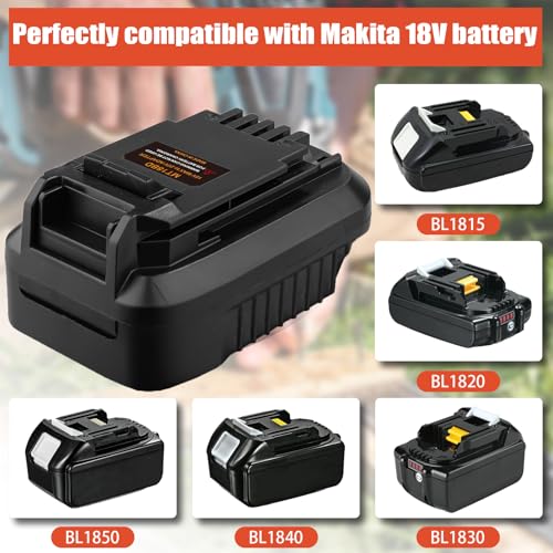 Battery Adapter for makita 18V Lithium Battery Convert to for Black+Decker 20V LBXR2020 LBX20 LBXR20 Battery Use for Black+Decker 20V Cordless Power Tool (Adapter only) - WoodArtSupply