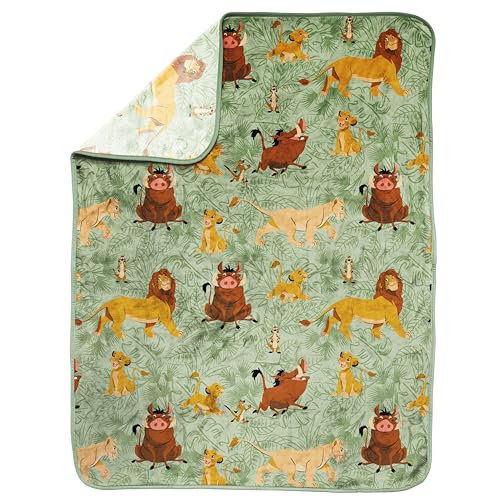 Disney Lion King Plush Throw Blanket - Measures 40 x 50 Inches - Super Soft Lightweight Fleece Safari Animals Bedding with Simba Jay Franco