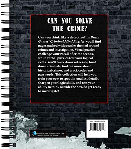 Brain Games - Criminal Mind Puzzles Publications International, Ltd.