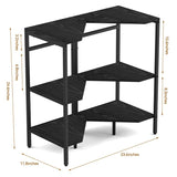 Under Pedestal Sink Shelf, 2 Pack Under Sink Organizers and Storage, 3-Tier Pedestal Under Sink Storage Bathroom Vanity, Corner Shelf Stand for Bathroom, Kitchen, Living Room, Black CADUKE