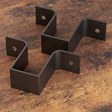 IRONCK Industrial Double Wide 6-Tier Bookshelf - 76" Open Storage Unit in Vintage Brown IRONCK