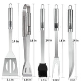 Grill Tools Set,Stainless Steel Grill Set for Men, 6pc BBQ Tools Grilling Accessories Kit with Spatula,Fork,Knife,Brush,Tongs & Carry Bag Grill Utensils Set for Outdoor Grill Dossini