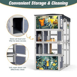 COZIWOW Insulated Outdoor Cat Catio, Large Wood Cat Enclosure with Weatherproof Roof, 2 Resting Rooms, 2 Platforms, 4-Tier Cat Playpen (Grey-Insulated) COZIWOW