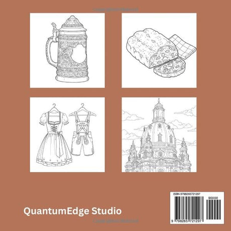 German Tranquility | Adult Coloring Book of Castles, Cities & Tradition: 50 Simple, Relaxing Pages with Gentle Intricate Patterns — Brandenburg Gate, ... & More (Adult Coloring Book. World Series.) Majosta