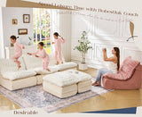 Hobestluk Sofa Couch Foam Sofa for Small Spaces Comfy Sofas with Footrest Couch Recliner Small Sofas for Living Room, Bedroom, Apartment (White)