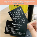 hansmaker 100 Pcs Metal Engraving Blanks Premium Aluminum Laser Engraving Business Card Multipurpose Custom Metal Cards 86 X 54 X 0.21 MM hansmaker