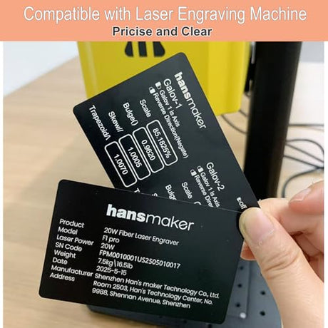 hansmaker 100 Pcs Metal Engraving Blanks Premium Aluminum Laser Engraving Business Card Multipurpose Custom Metal Cards 86 X 54 X 0.21 MM hansmaker