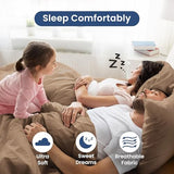 3 Piece Twin Sheets Set | Twin Bed Sheets Set – Light Weight, Soft Breathable Sheets | Brushed Cotton Rich Blend | Secure-Fit, Wrinkle Resistant, Durable, Easy Care Bed Sheets | Comfy Sheets | Beige Martex