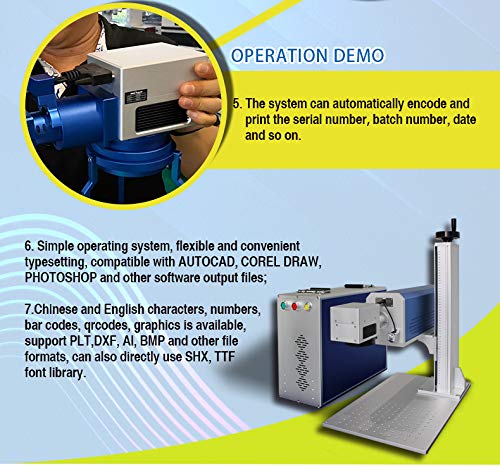 CO2 Galvo Laser Engraver Laser Marking Machine Laser Marker 30W, 140×140mm Lens with D80 Rotary Axis SFX