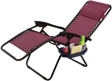 topment Outdoor Zero Gravity Lounge Chair with Pillow & Utility Tray, Folding Patio Lawn Beach Recliner(Wine) topment