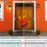 Upgrade Solar Outdoor Lights, Hanging Solar Lantern, Waterproof Solar Lights with Wall Mount Kit for Garden Patio Porch Fence Decor 2 Pack Derynome