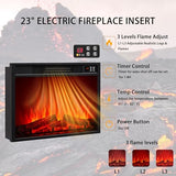Electric Fireplace with Mantel, 40" Electric Fireplace, Fireplaces Entertainment Center, Fireplaces TV Stand with 23" Insert Heater with 3D Flame for Living Room, 1400W/750W LIDYUK