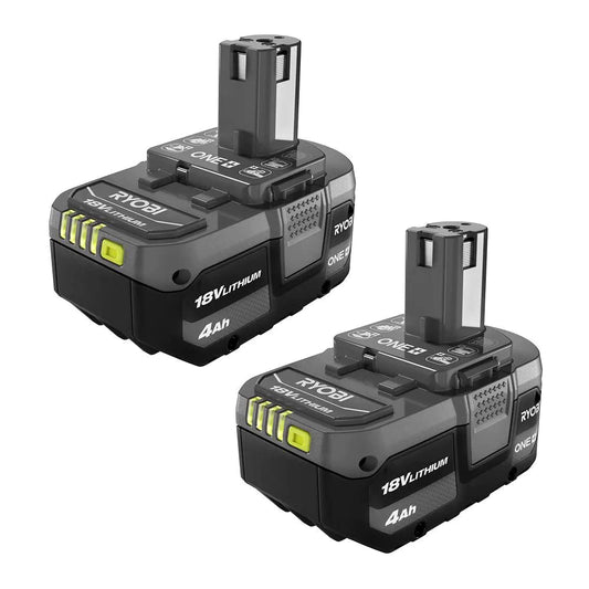 Ryobi PBP2005 ONE+ (Plus) Battery 18-Volt Lithium-Ion 4.0 Ah Compatible with Over 225 18V ONE+ Tools (2-Pack) - WoodArtSupply