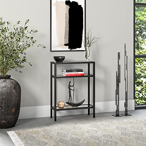 Henn&Hart 22" Wide Rectangular Console Table in Blackened Bronze, Entryway Table, Accent Table for Living Room, Hallway Henn&Hart