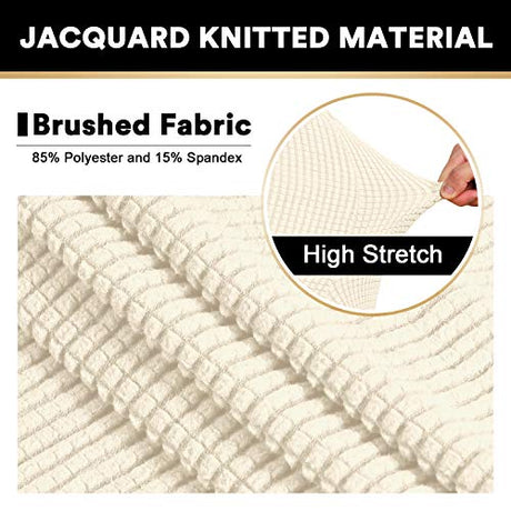 PrinceDeco Stretch Armless Futon Cover Futon Slipcover Full Queen Size Couch Cover Futon Sofa Bed Cover Furniture Protector with Elastic Bottom, Machine Washable, Biscotti Beige PrinceDeco