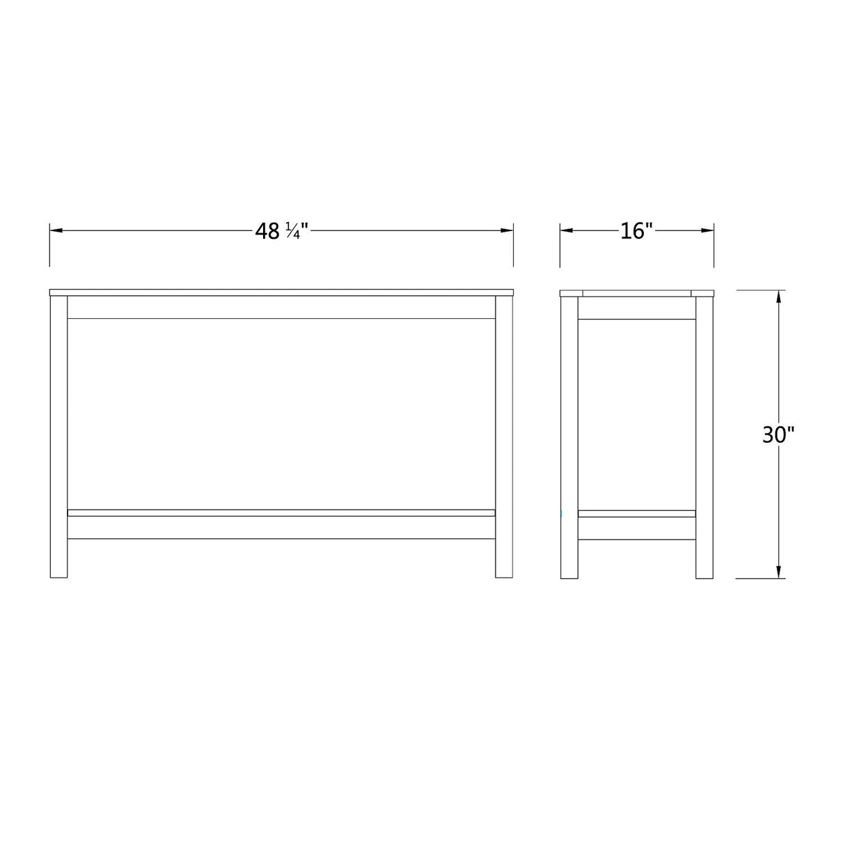 Cambridge Casual Solid Wood Alfresco Outdoor Console Table – Dark Brown Finish – Durable and Stylish Accent Plant Table for Patio, Deck, Porch, Garden, and Outdoor Spaces Cambridge Casual
